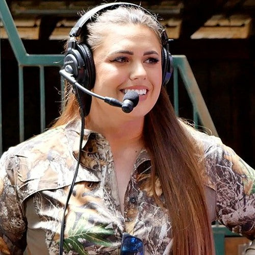 katie wearing headset