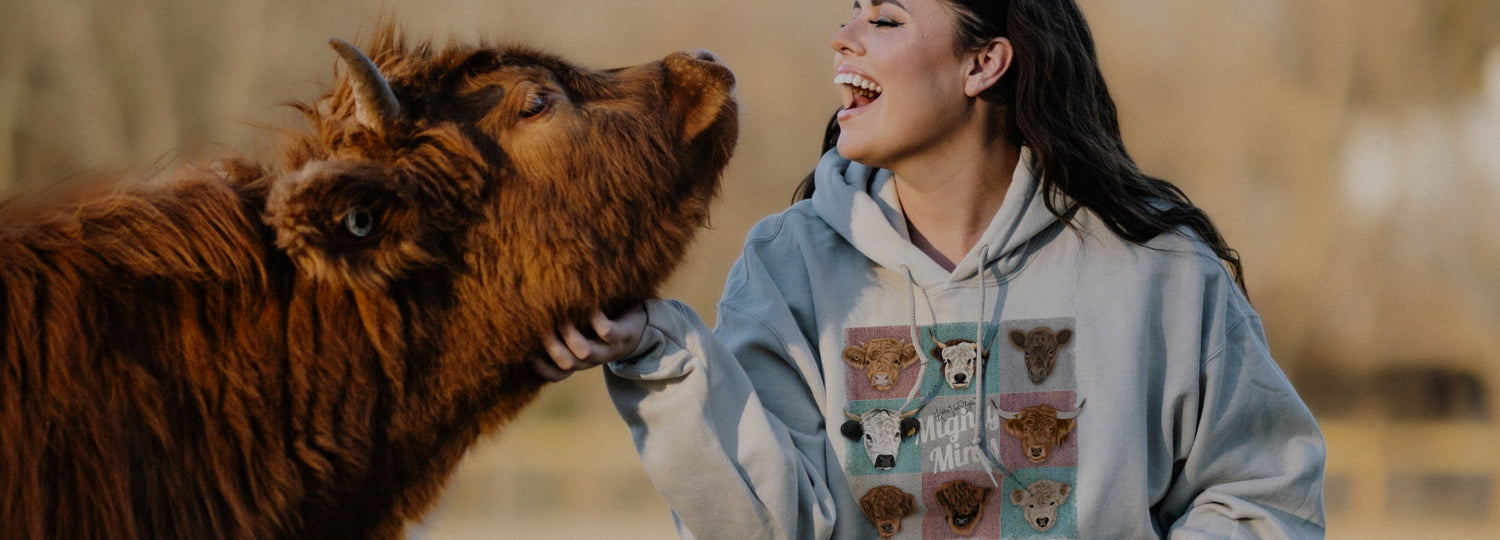 mini cows merch by katie van slyke