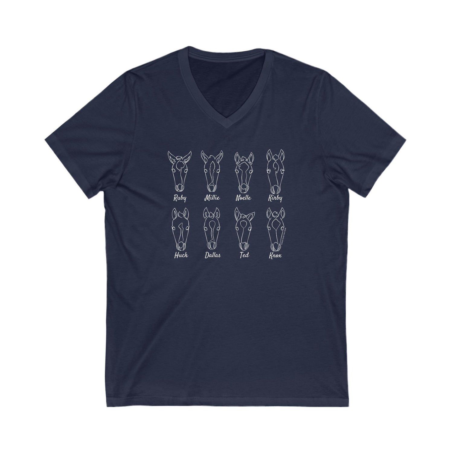 2025 Foals Sketch V-Neck T-Shirt by Katie Van Slyke™