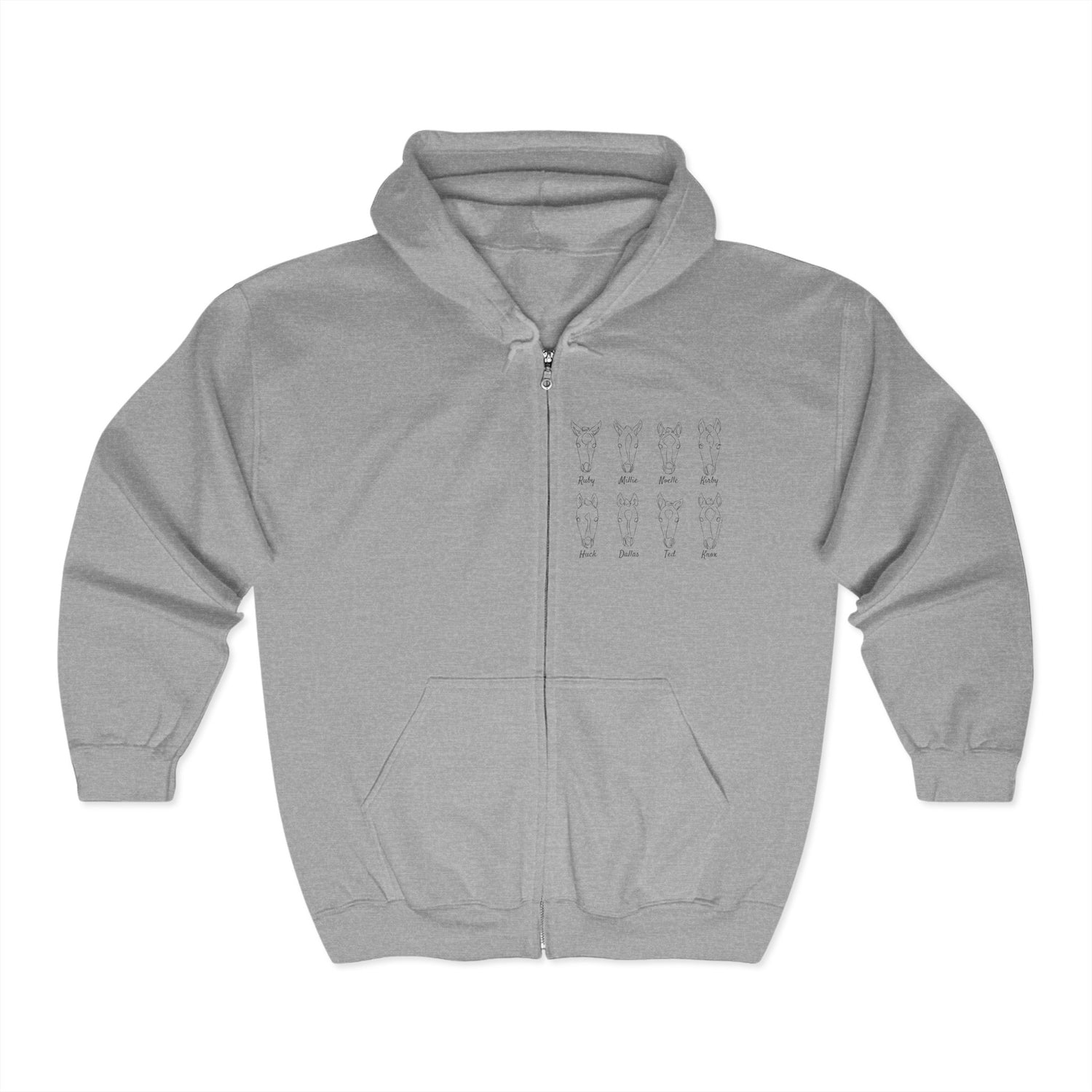 2025 Foals Sketch Zip-Up Hoodie by Katie Van Slyke™