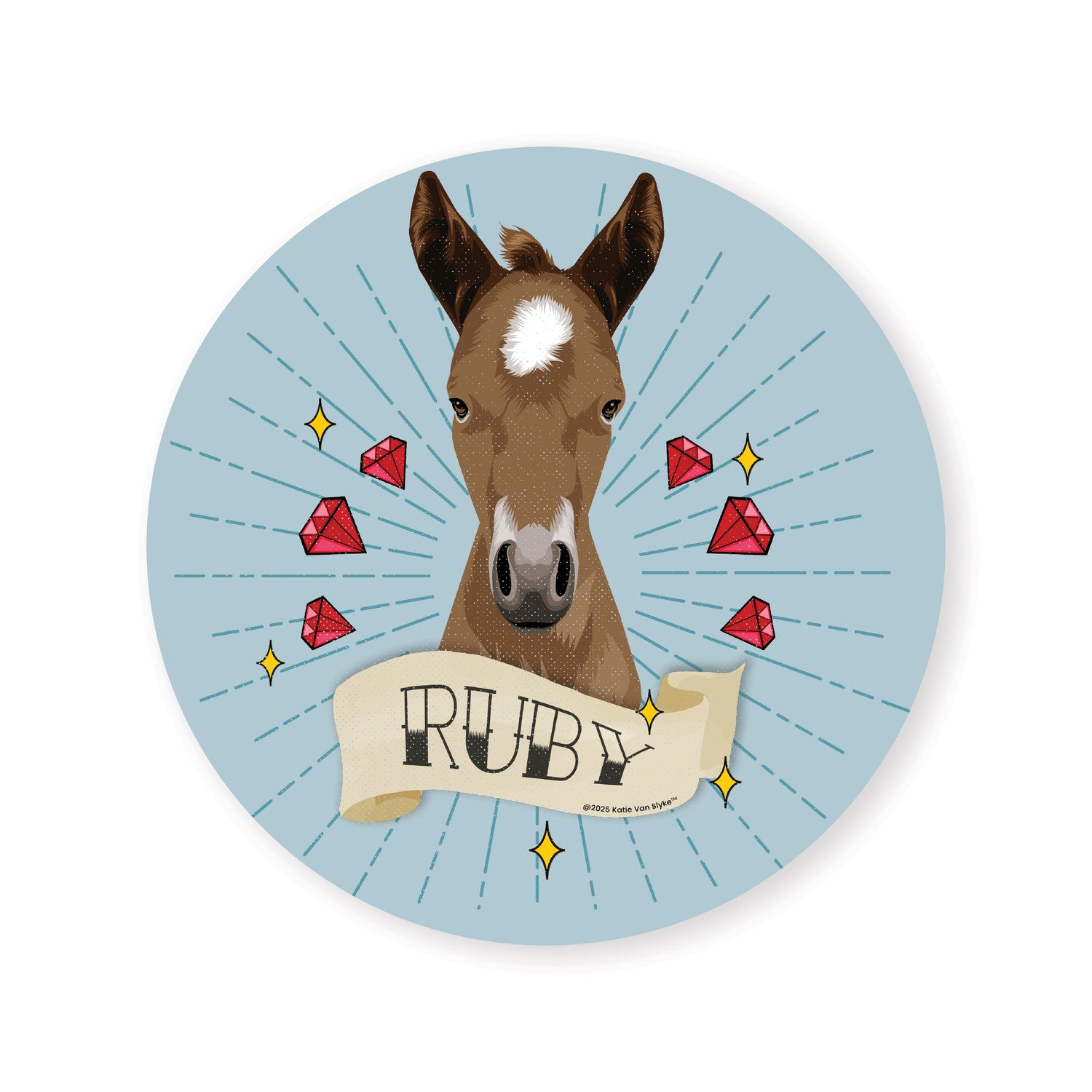 2025 Foals Sticker 8-Pack by Katie Van Slyke™ Ruby