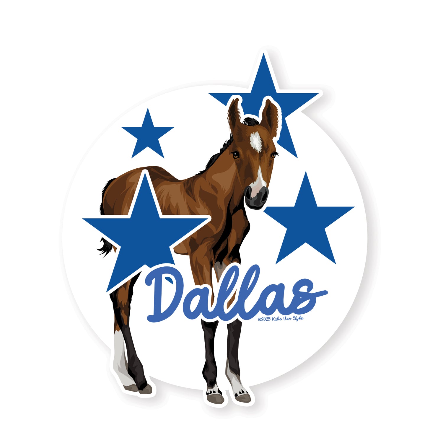 2025 Foals Sticker 8-Pack by Katie Van Slyke™ Dallas