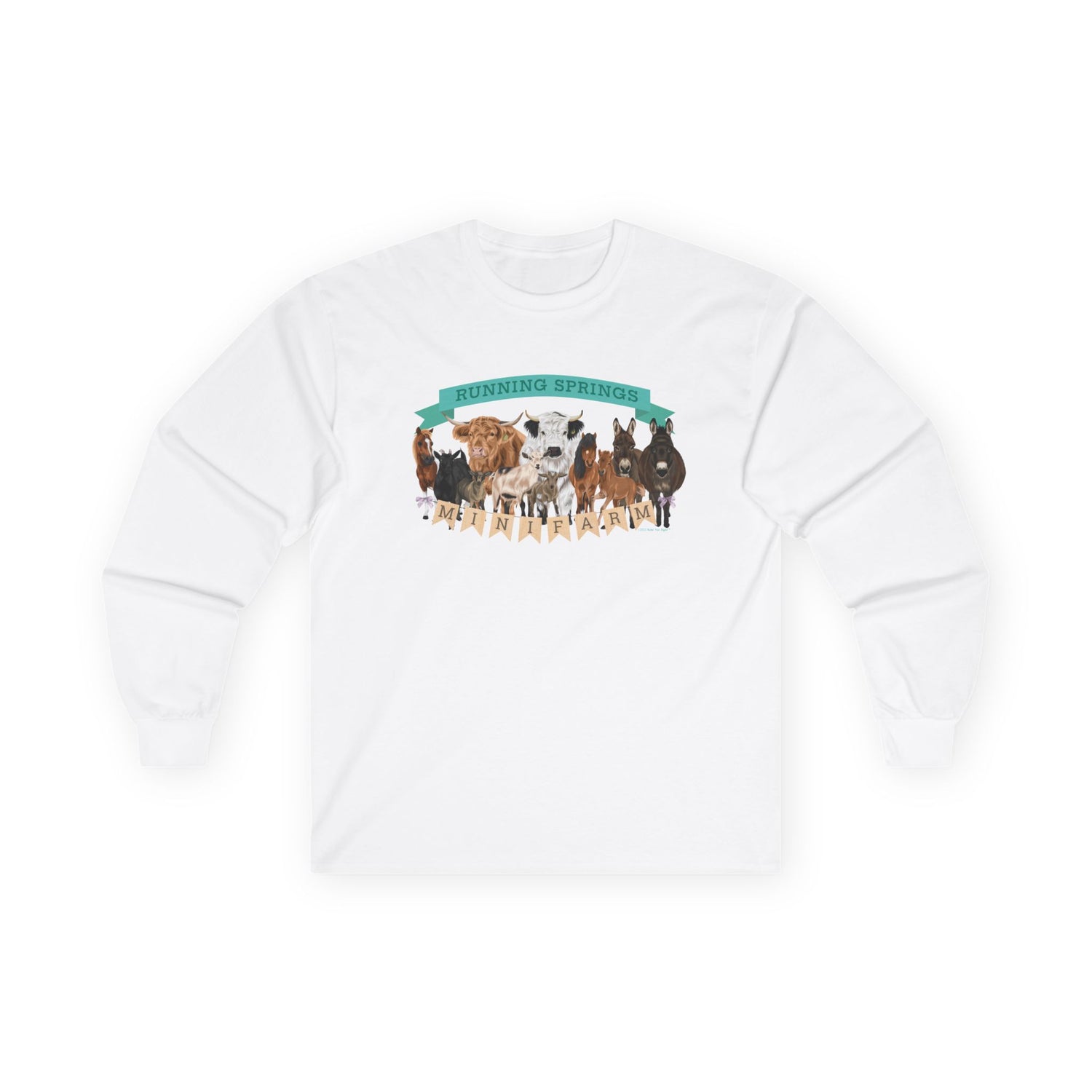 2025 Mini Farm Long Sleeve T-Shirt by Katie Van Slyke™ White