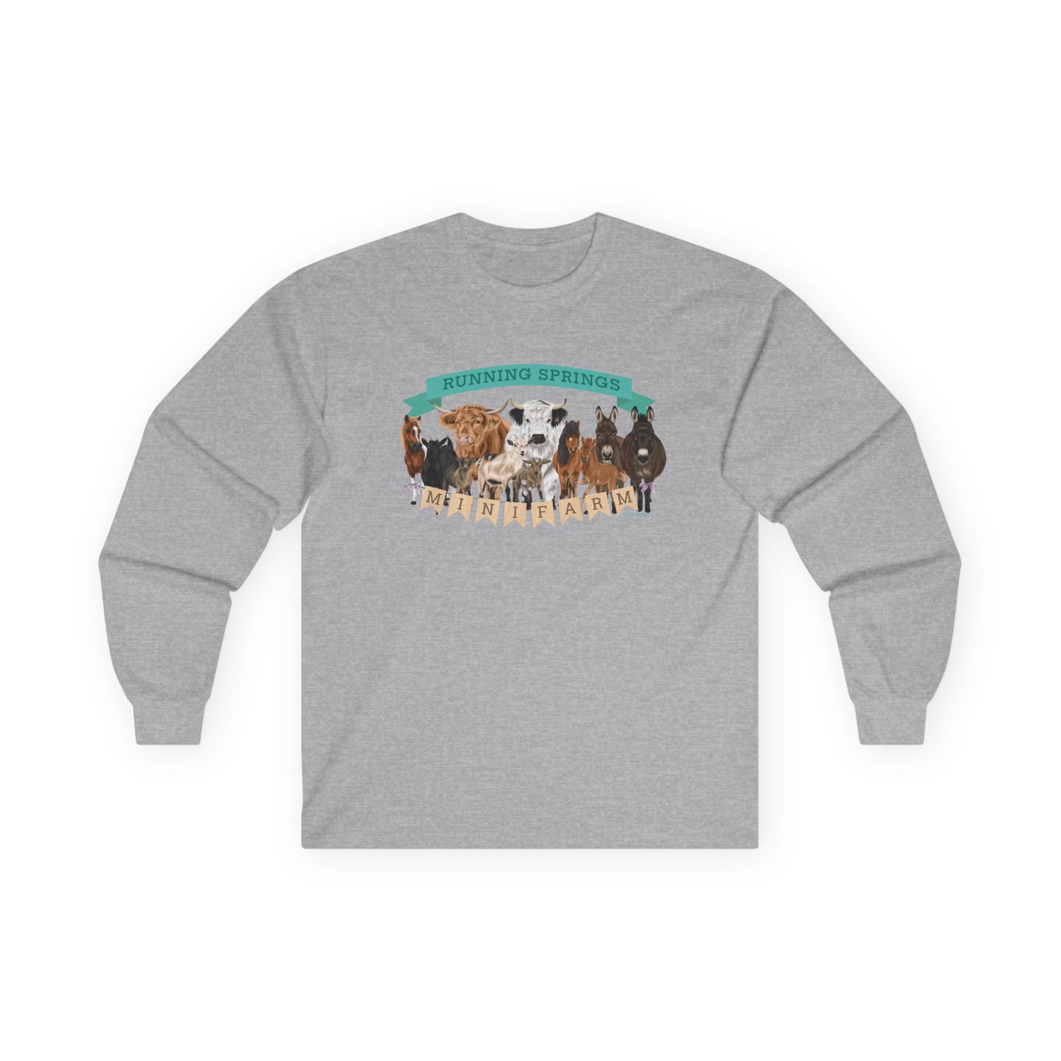 2025 Mini Farm Long Sleeve T-Shirt by Katie Van Slyke™ Sport Grey