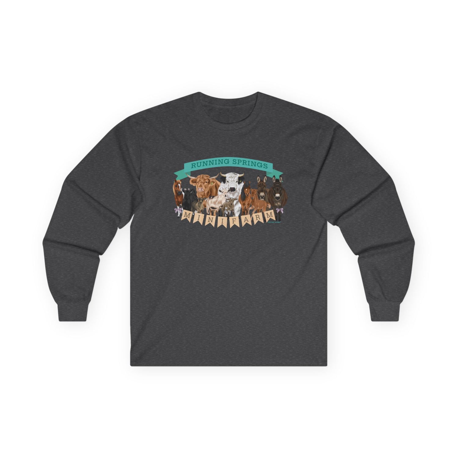 2025 Mini Farm Long Sleeve T-Shirt by Katie Van Slyke™ Dark Heather