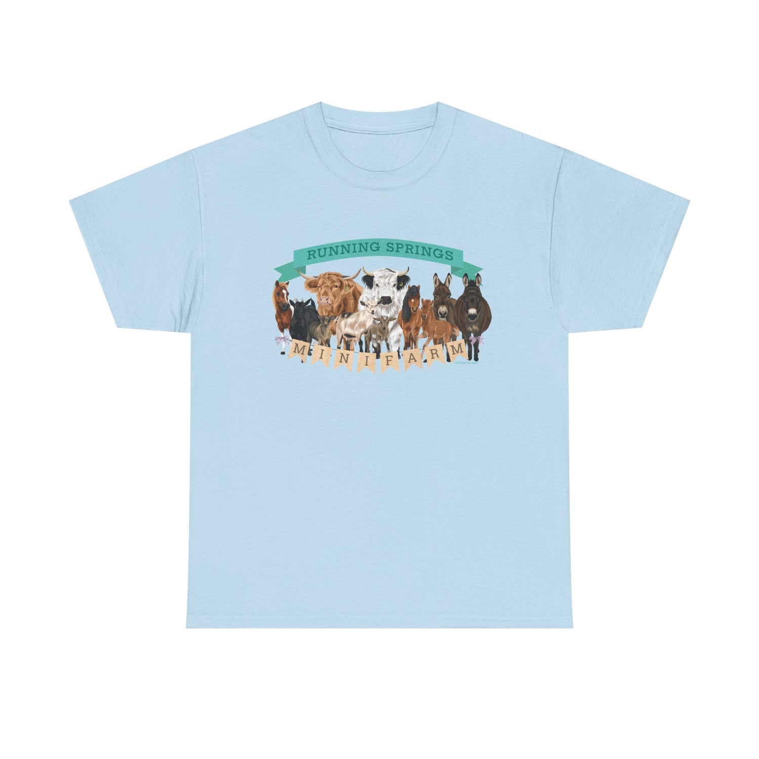 2025 Mini Farm T-Shirt by Katie Van Slyke™ Light Blue