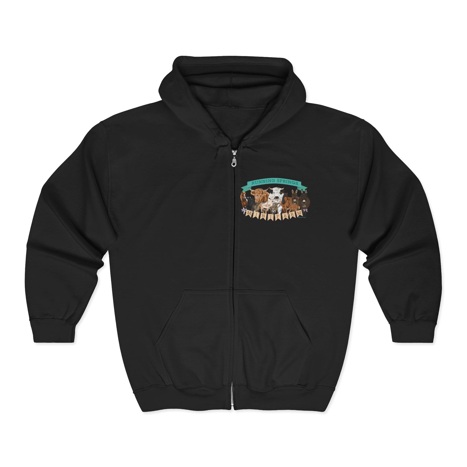 2025 Mini Farm Zip-Up Hoodie by Katie Van Slyke™ black