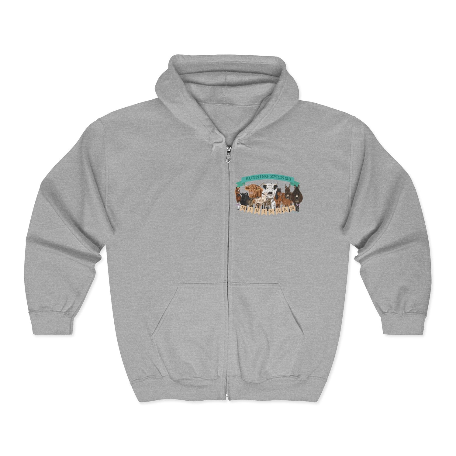 2025 Mini Farm Zip-Up Hoodie by Katie Van Slyke™ Sport Grey