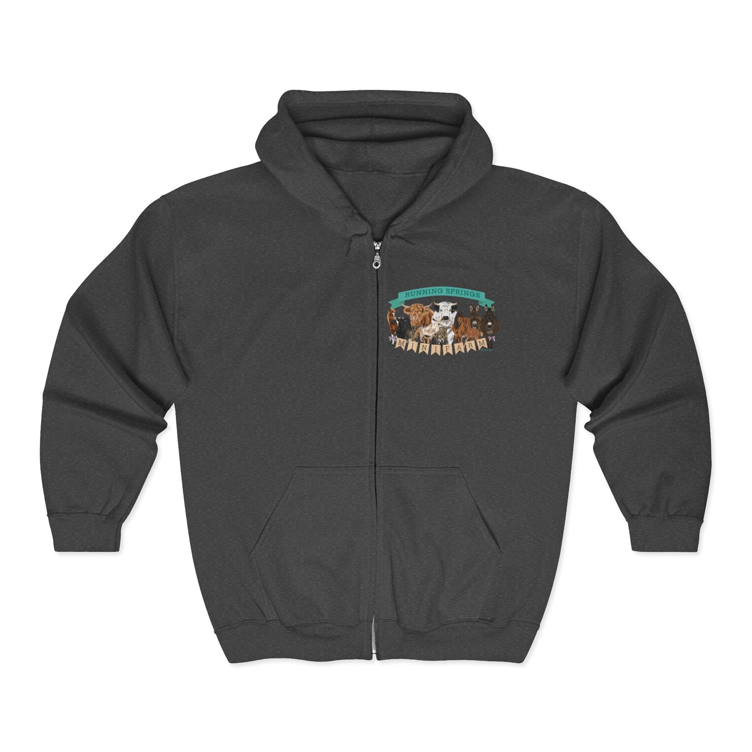 2025 Mini Farm Zip-Up Hoodie by Katie Van Slyke™ Dark Heather