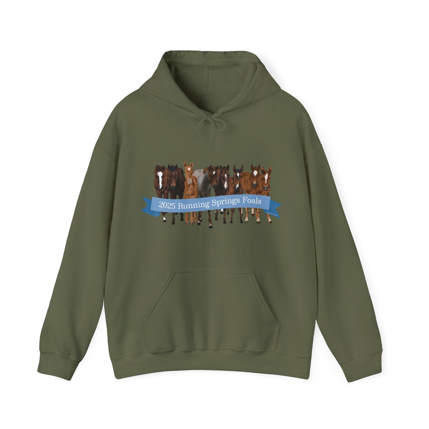 2025 Running Springs Foals Hoodie by Katie Van Slyke™ Military Green