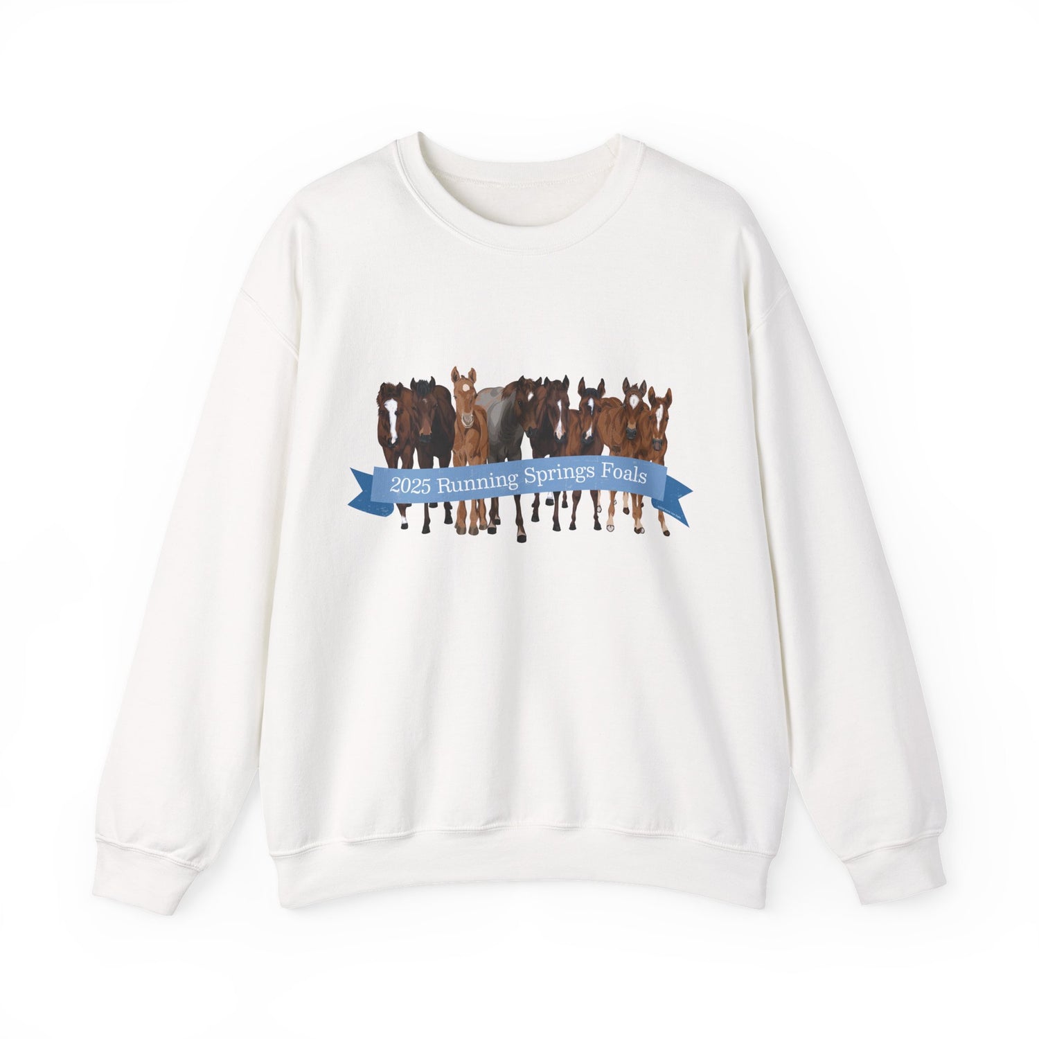 2025 Running Springs Foals Sweatshirt by Katie Van Slyke™ White