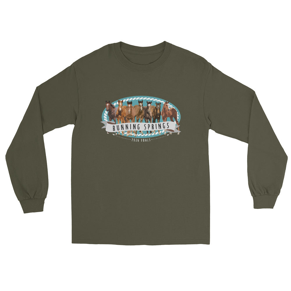 2026 Foals Lineup Long Sleeve T-Shirt by Katie Van Slyke - Military Green