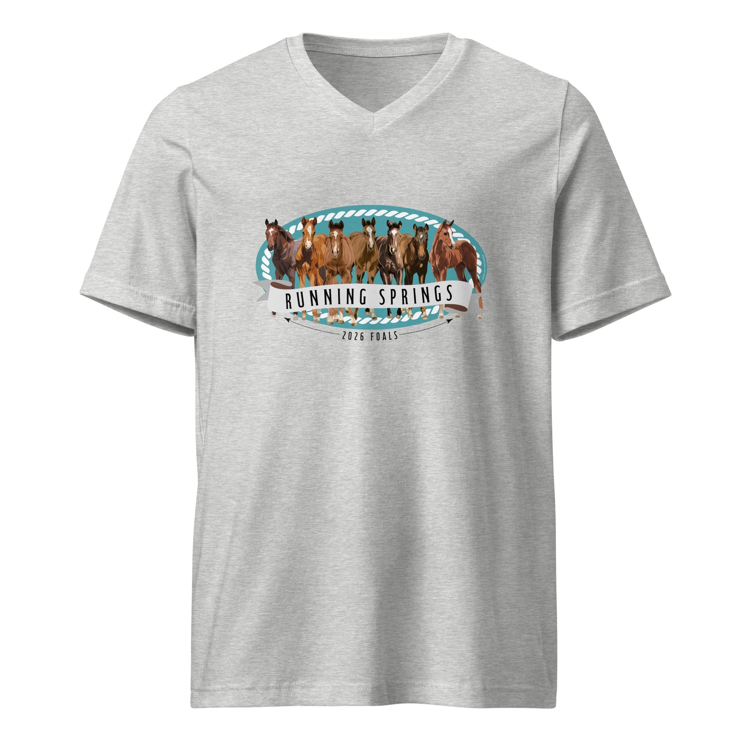 2026 Foals Lineup V-Neck T-Shirt by Katie Van Slyke - Athletic Heather