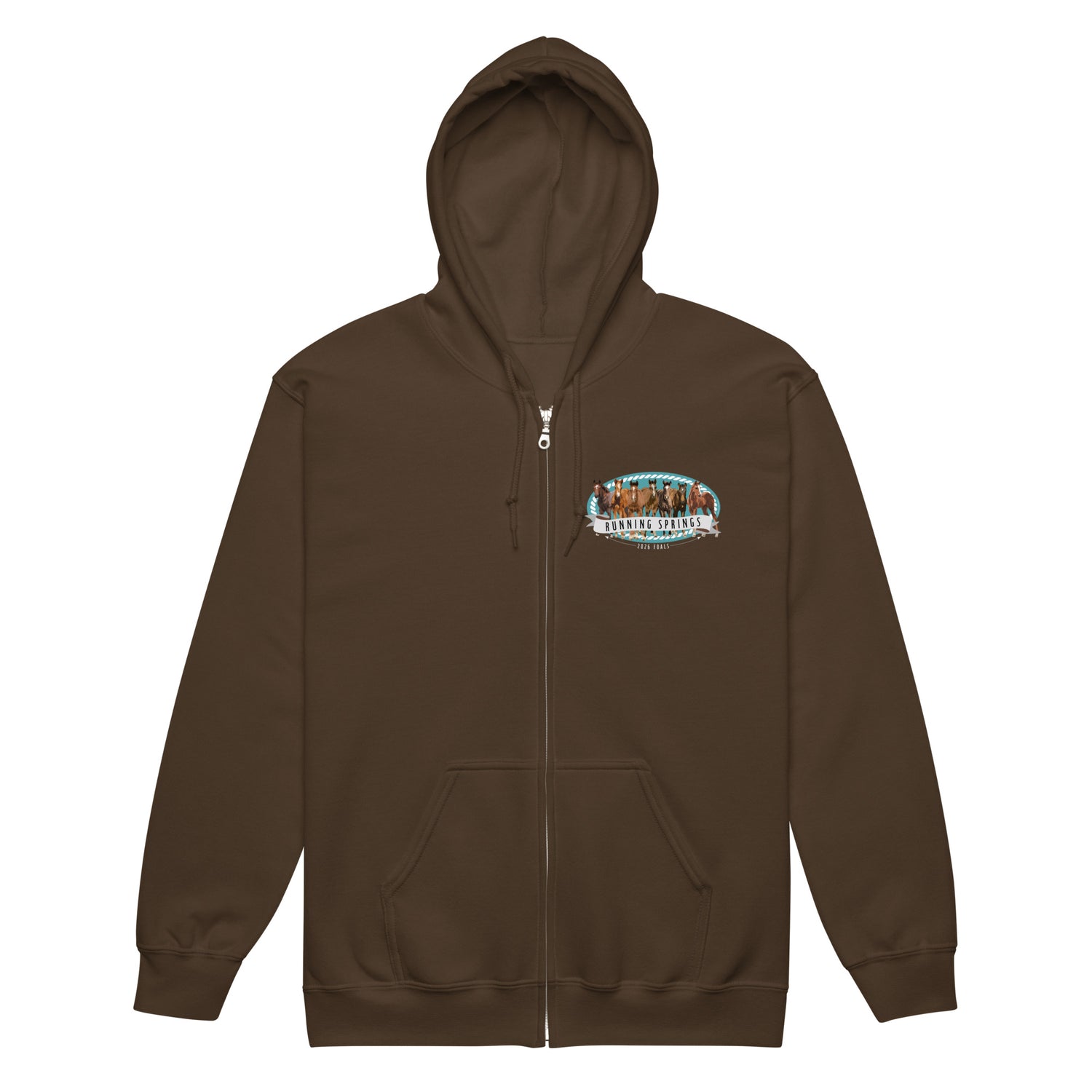 2026 Foals Lineup Zip-Up Hoodie by Katie Van Slyke - Dark Chocolate