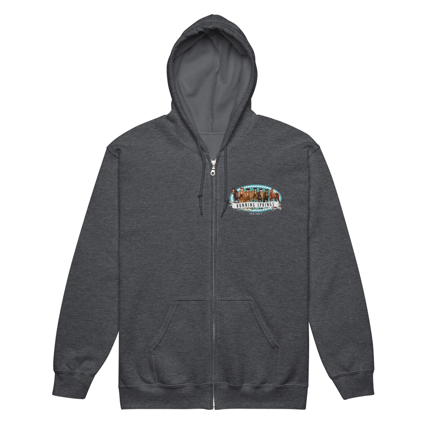 2026 Foals Lineup Zip-Up Hoodie by Katie Van Slyke - Dark Heather