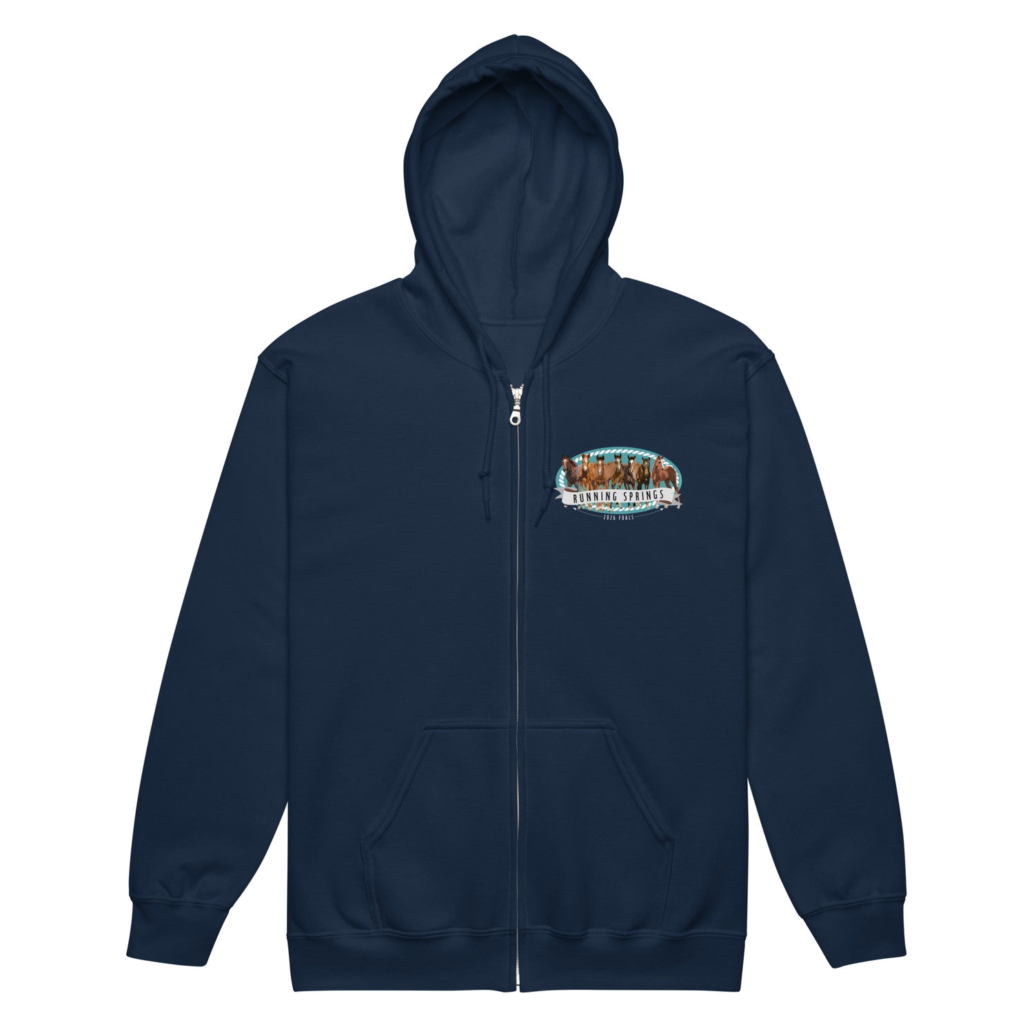 2026 Foals Lineup Zip-Up Hoodie by Katie Van Slyke - Navy