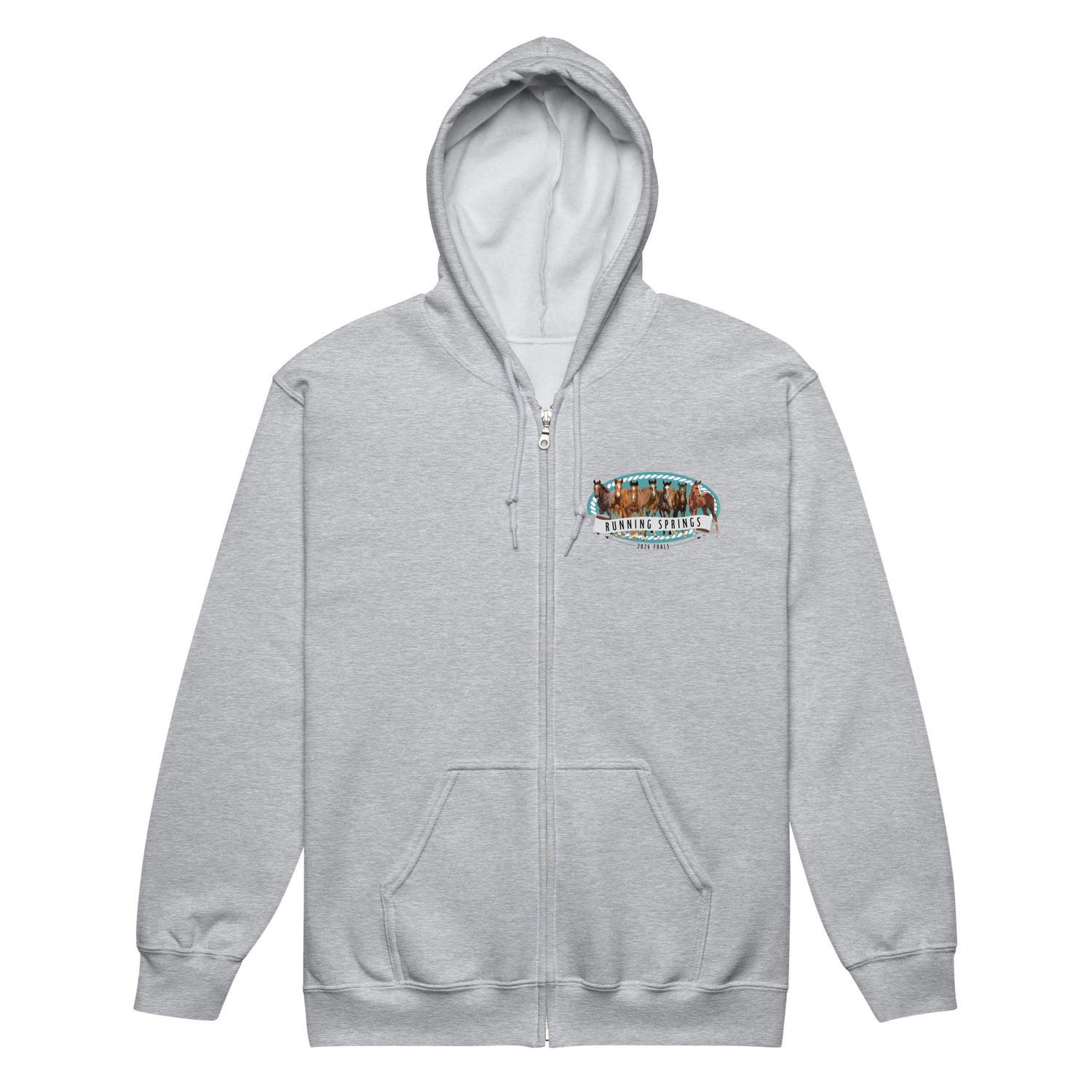 2026 Foals Lineup Zip-Up Hoodie by Katie Van Slyke - Sport Grey