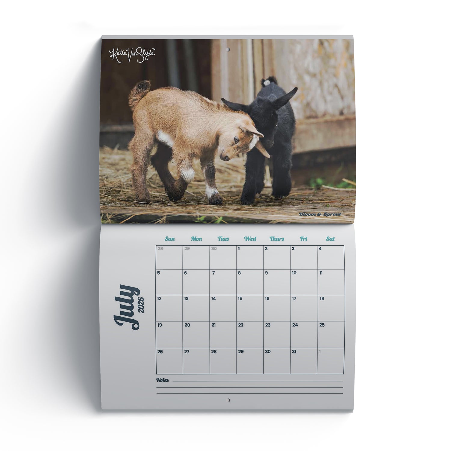 2026 Mini Farm Calendar by Katie Van Slyke™ July