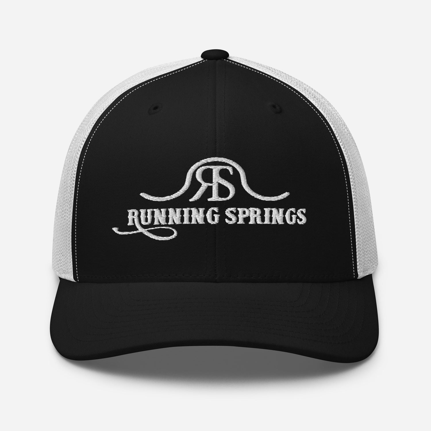 2026 Running Springs Trucker Hat by Katie Van Slyke® Black/White