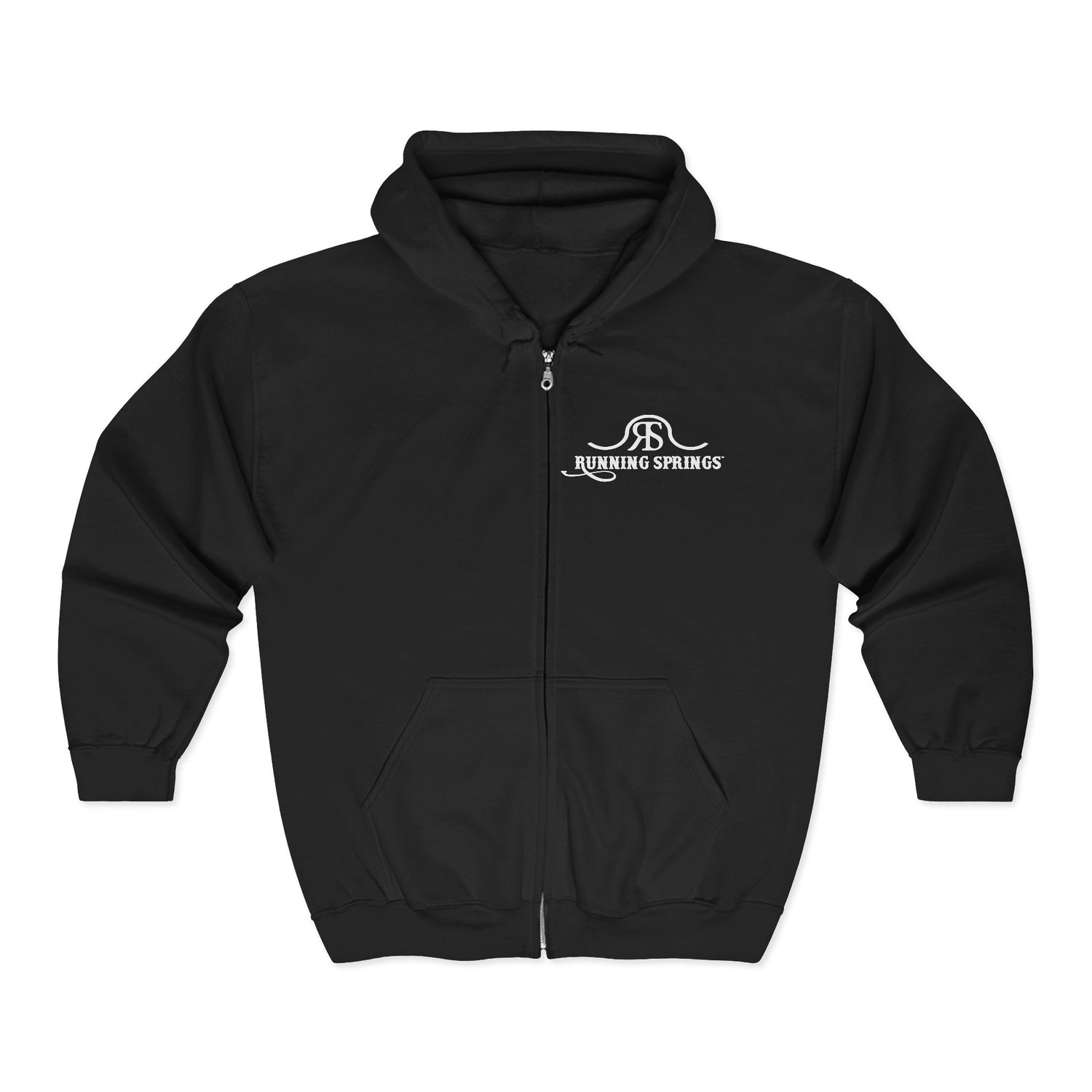 2026 Running Springs Zip-Up Hoodie by Katie Van Slyke® Black