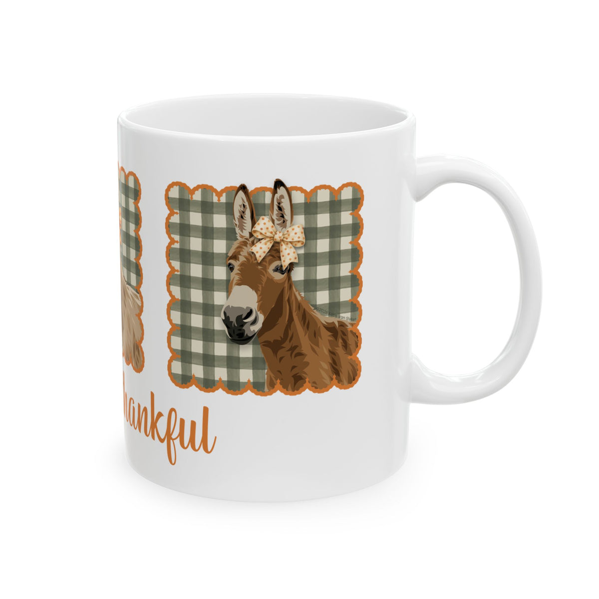 Thankful Donkeys Mugs by Katie Van Slyke