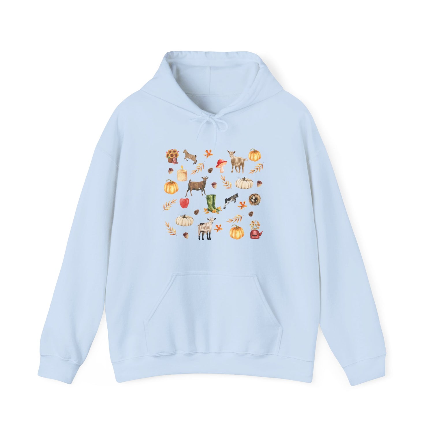 Autumn Goaties Hoodie by Katie Van Slyke™ Light Blue