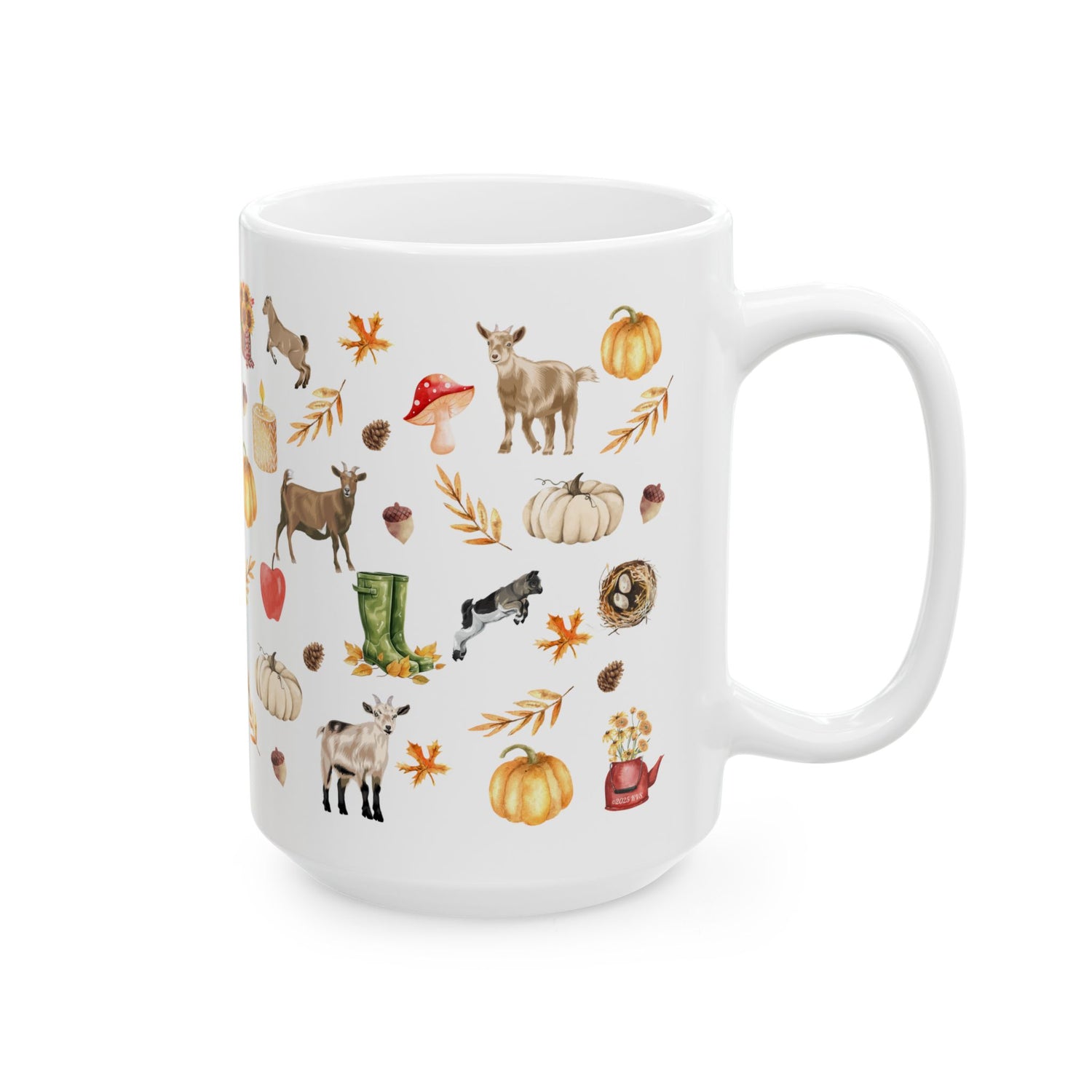 Autumn Goaties Mugs by Katie Van Slyke™ 15oz front