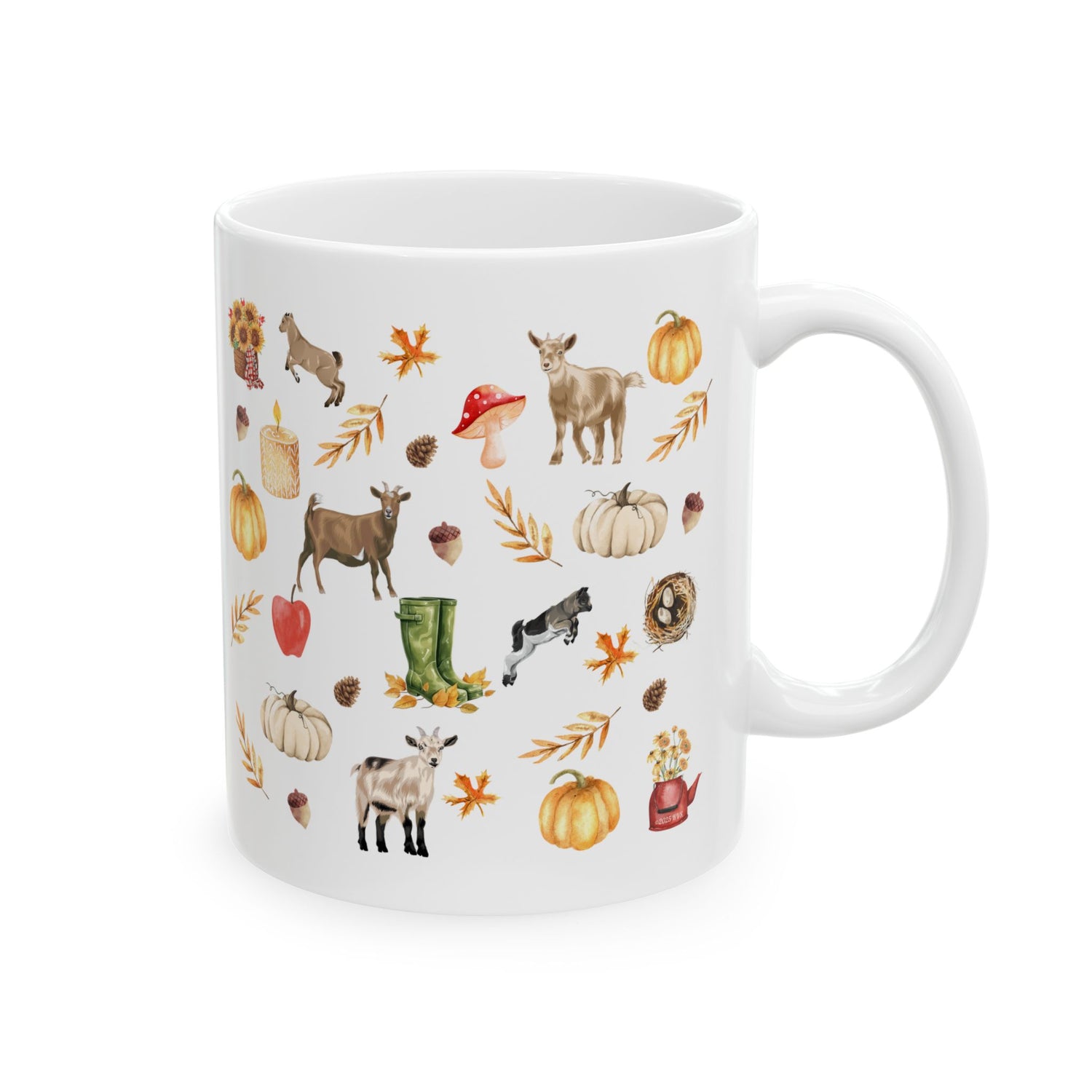 Autumn Goaties Mugs by Katie Van Slyke™ 11oz front