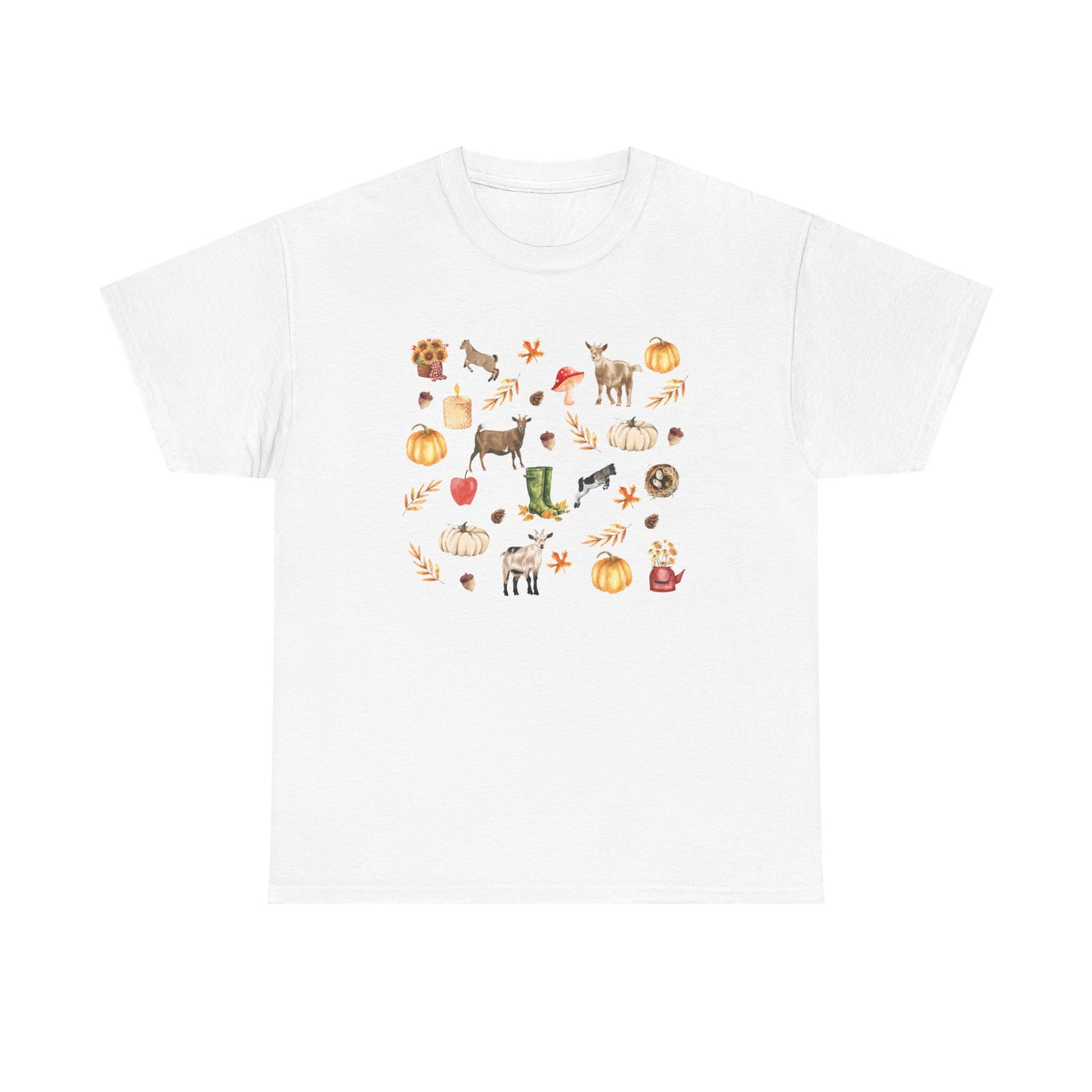 Autumn Goaties T-Shirt by Katie Van Slyke™ White