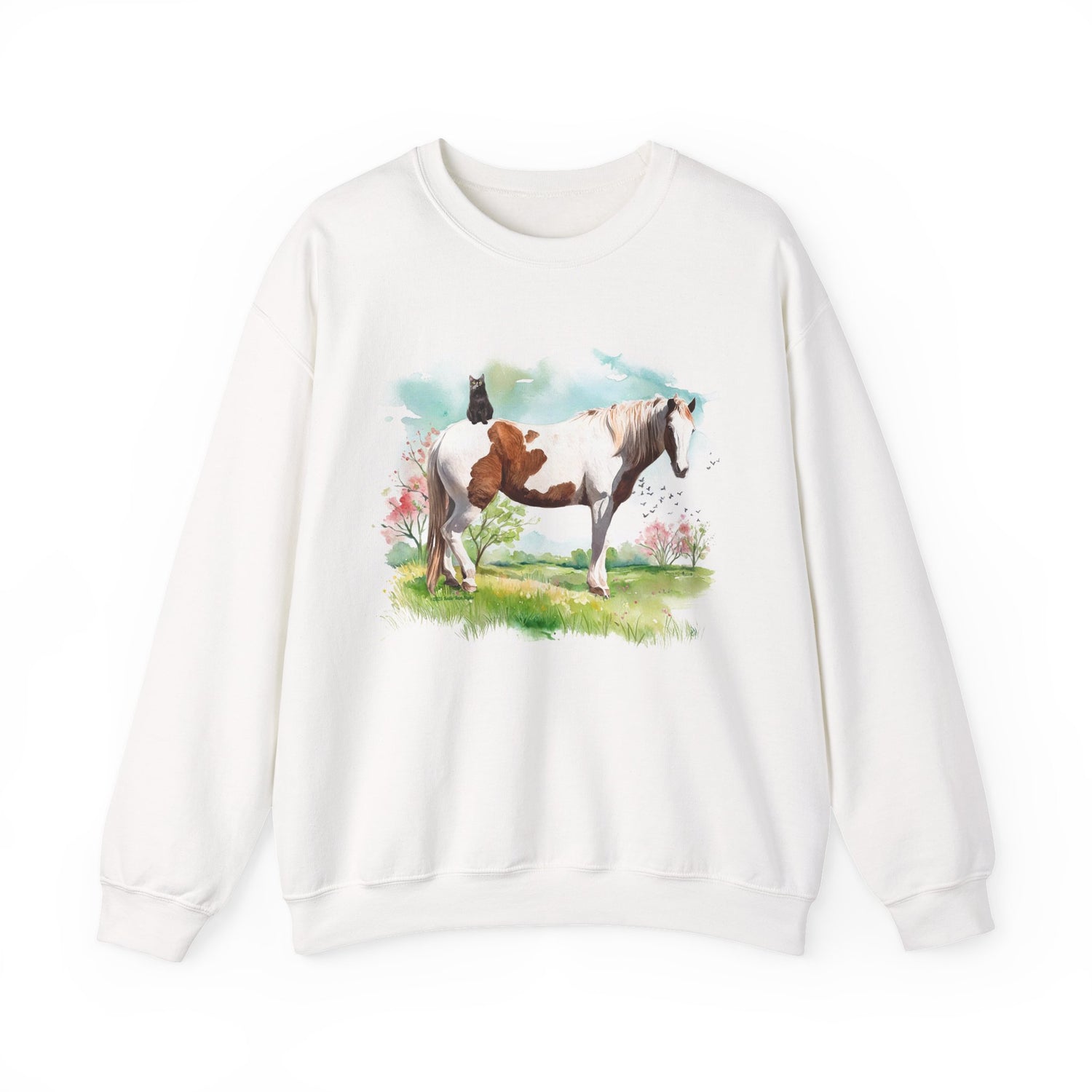 Bo and Salem Sweatshirt by Katie Van Slyke™ White