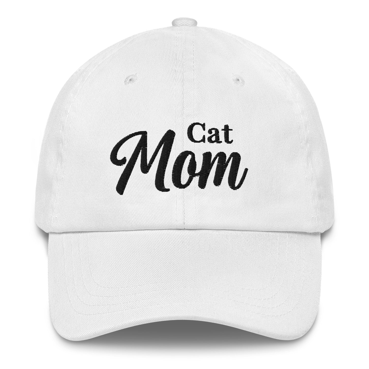 Cat Mom Hat by Katie Van Slyke - white