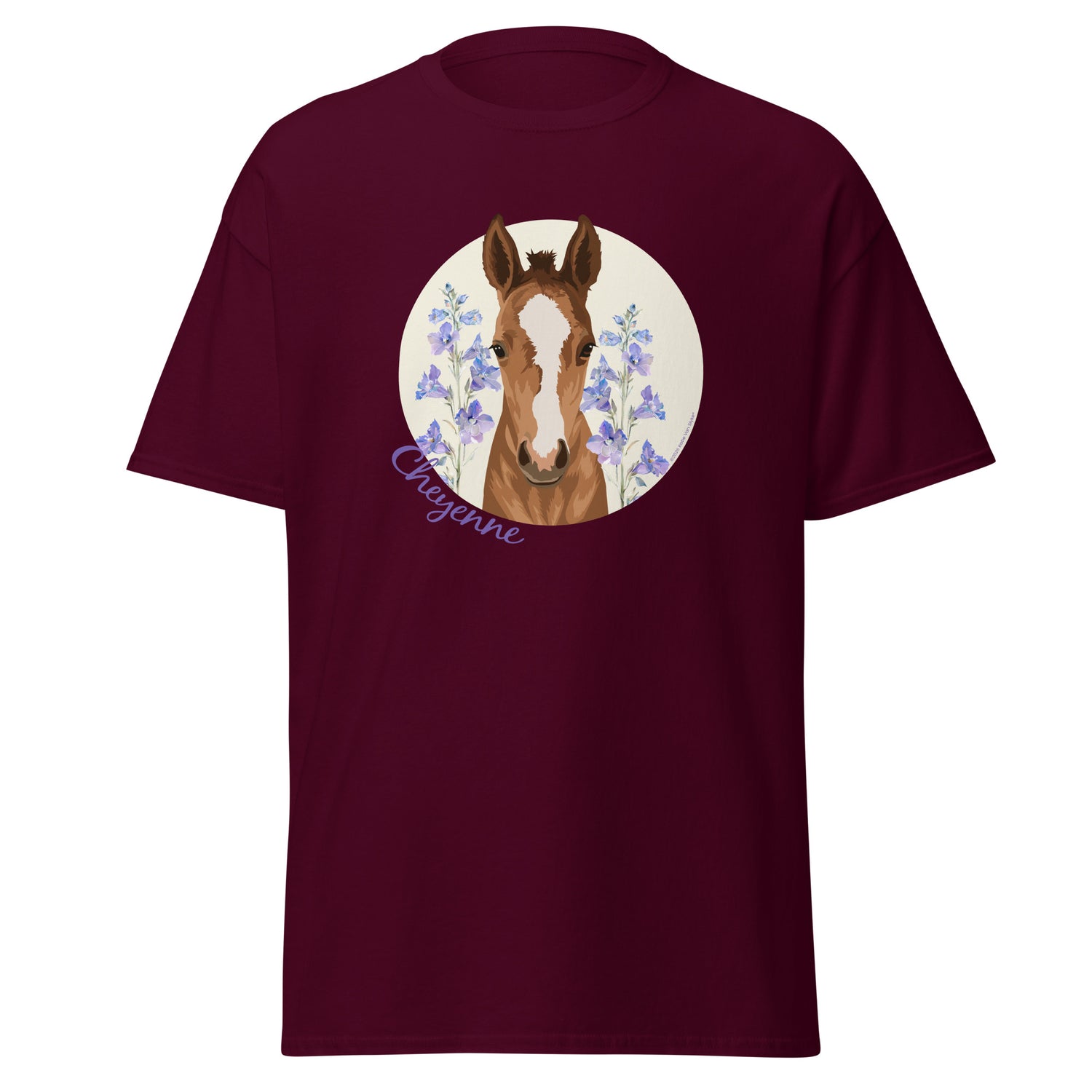 Cheyenne T-Shirt by Katie Van Slyke - Maroon