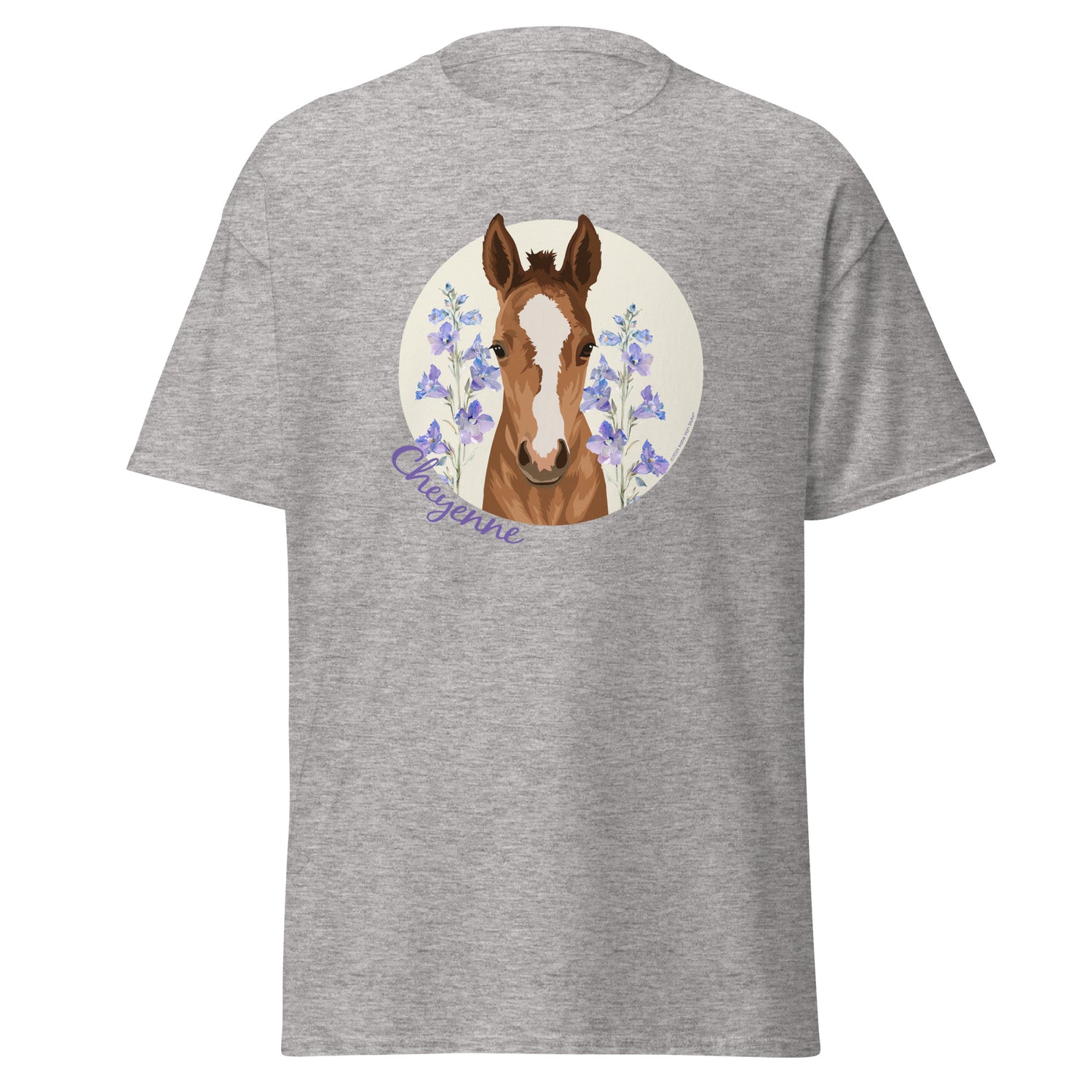 Cheyenne T-Shirt by Katie Van Slyke - Sport Grey