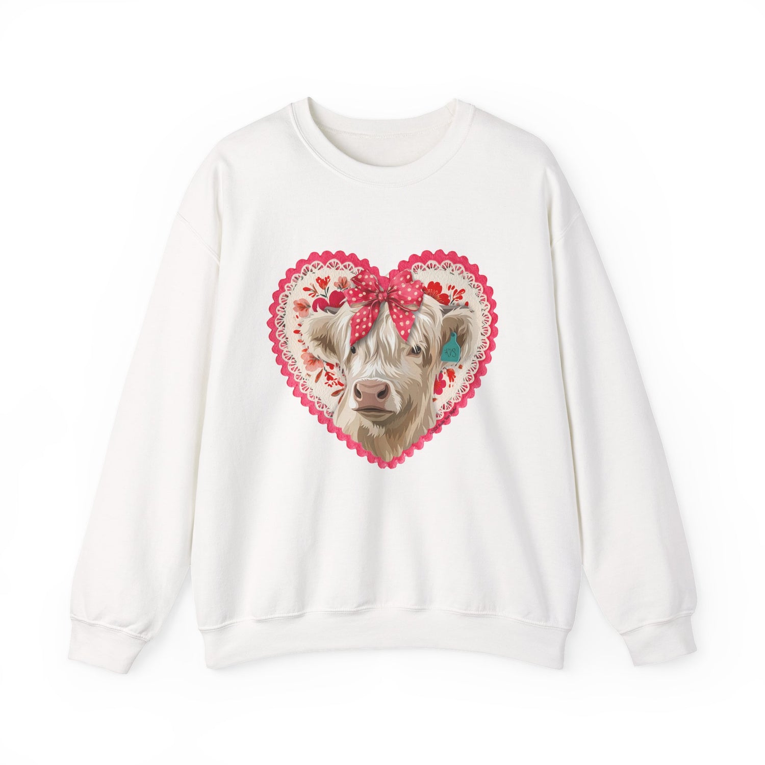 Cowlentine's Sweatshirt by Katie Van Slyke® White