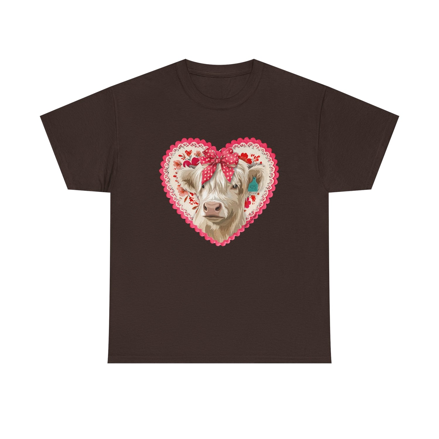 Cowlentine's T-Shirt by Katie Van Slyke® Dark Chocolate