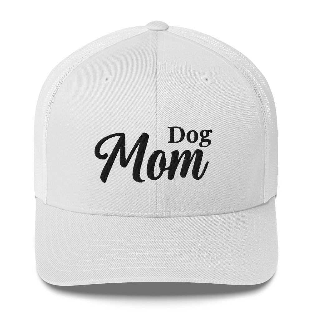 Dog Mom Trucker Hat by Katie Van Slyke - white