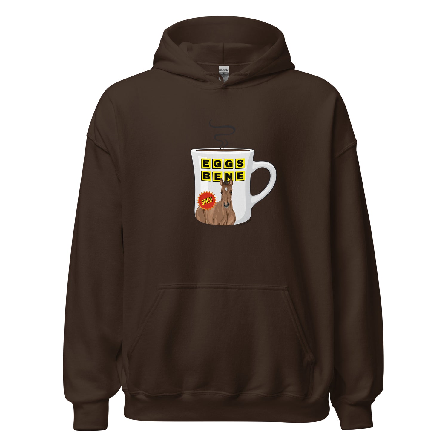 Eggs Benedict Hoodie by Katie Van Slyke - Dark Chocolate