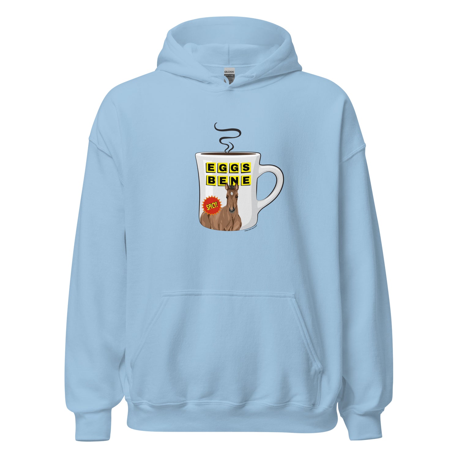 Eggs Benedict Hoodie by Katie Van Slyke - Light Blue