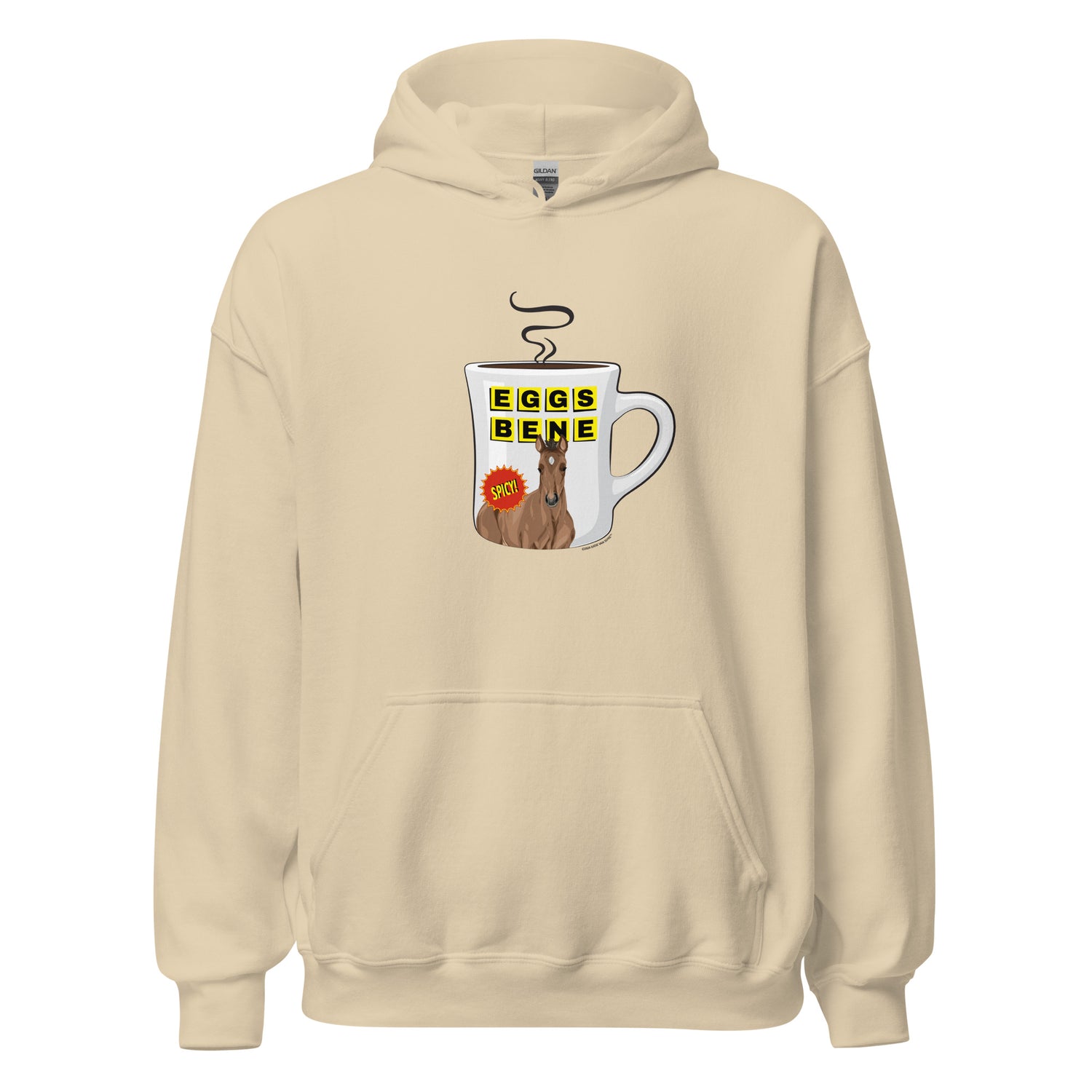 Eggs Benedict Hoodie by Katie Van Slyke - Sand
