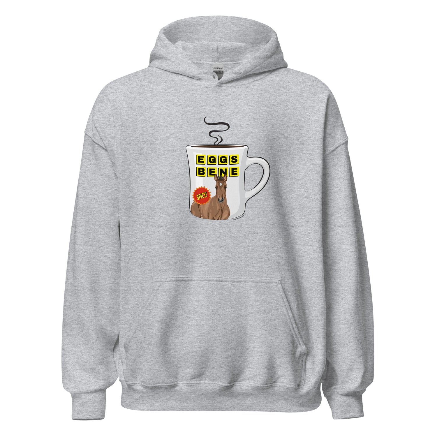 Eggs Benedict Hoodie by Katie Van Slyke - Sport Grey