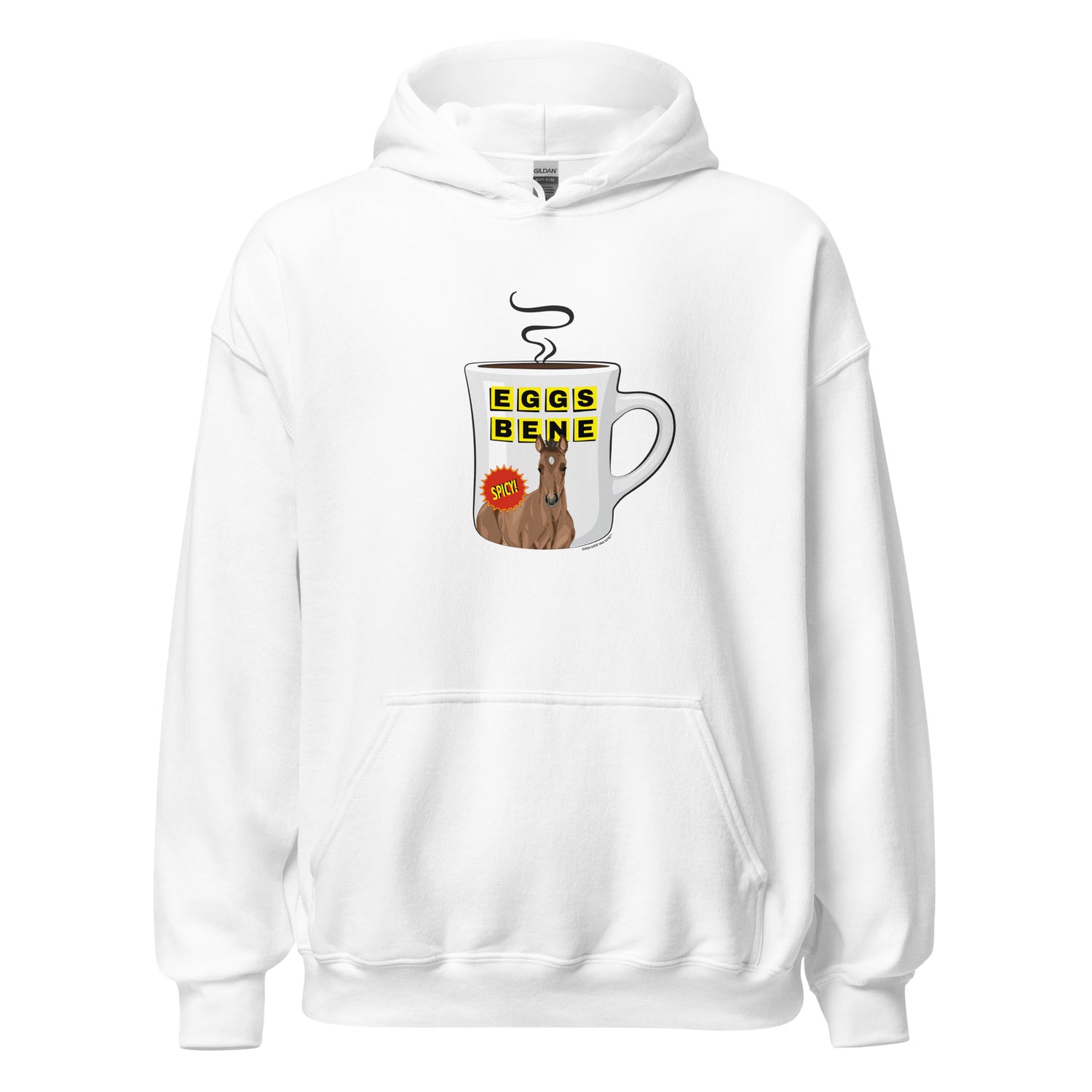 Eggs Benedict Hoodie by Katie Van Slyke - White