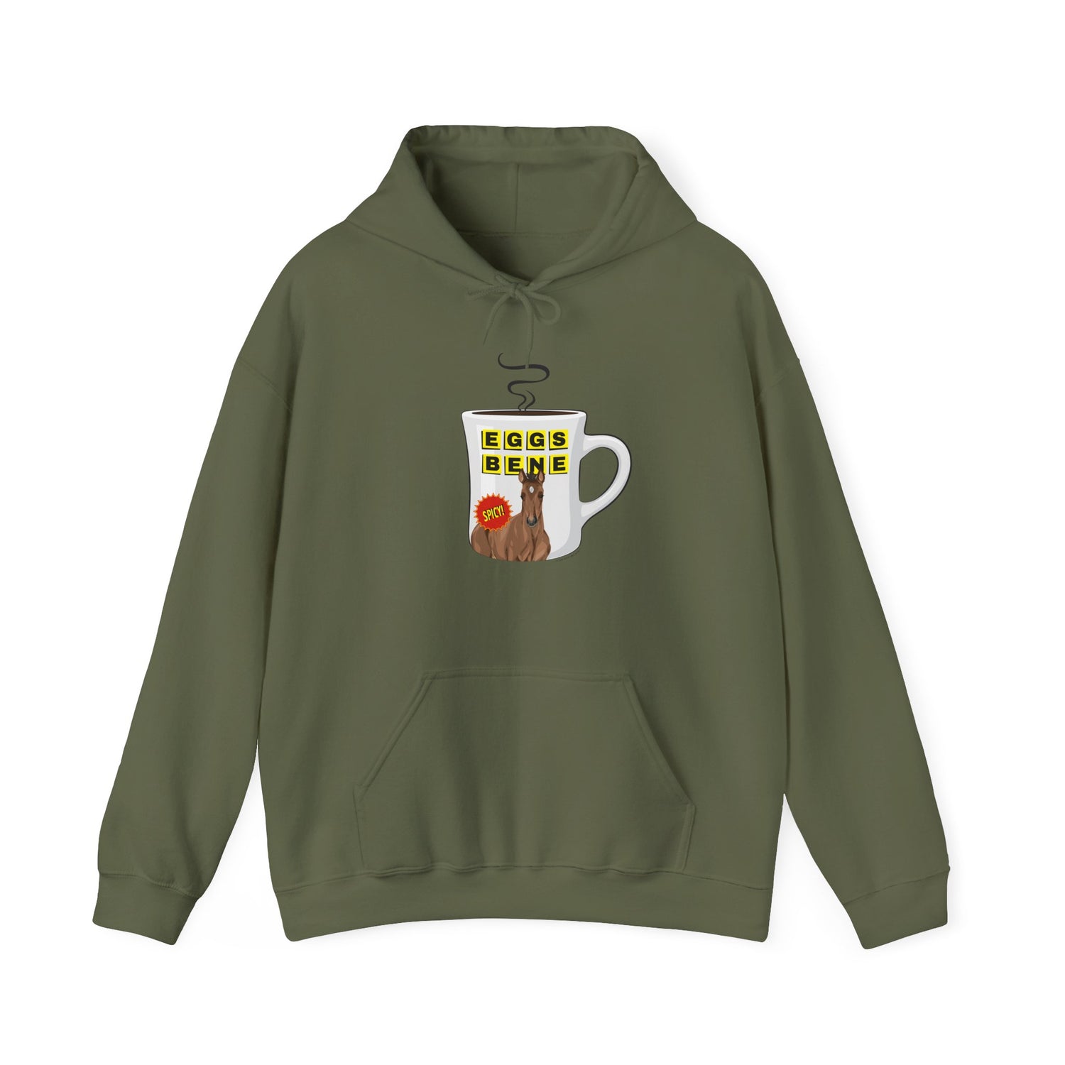 Eggs Benedict Hoodie by Katie Van Slyke® Military Green