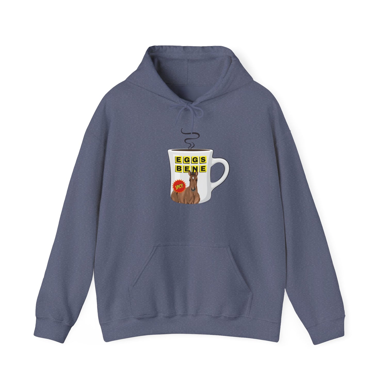Eggs Benedict Hoodie by Katie Van Slyke® Heather Navy
