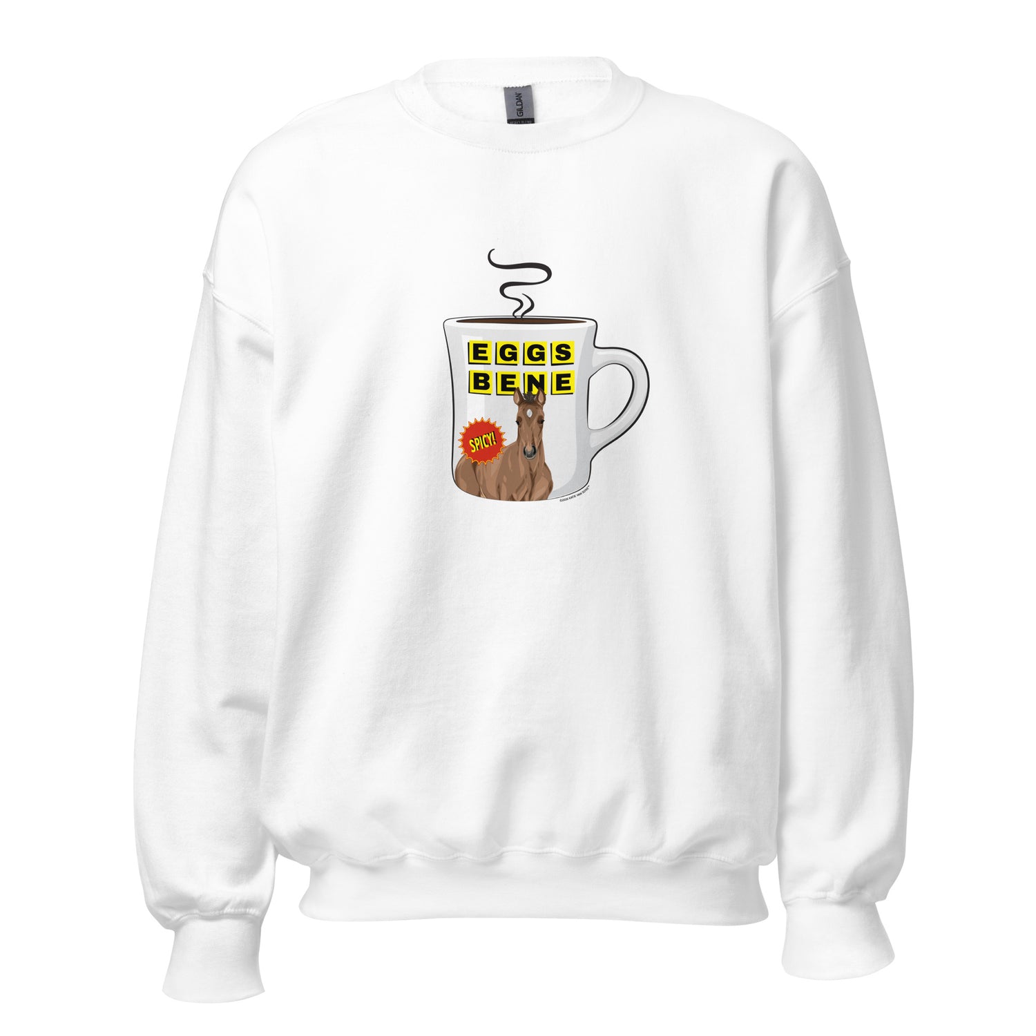 Eggs Benedict Sweatshirt by Katie Van Slyke - White
