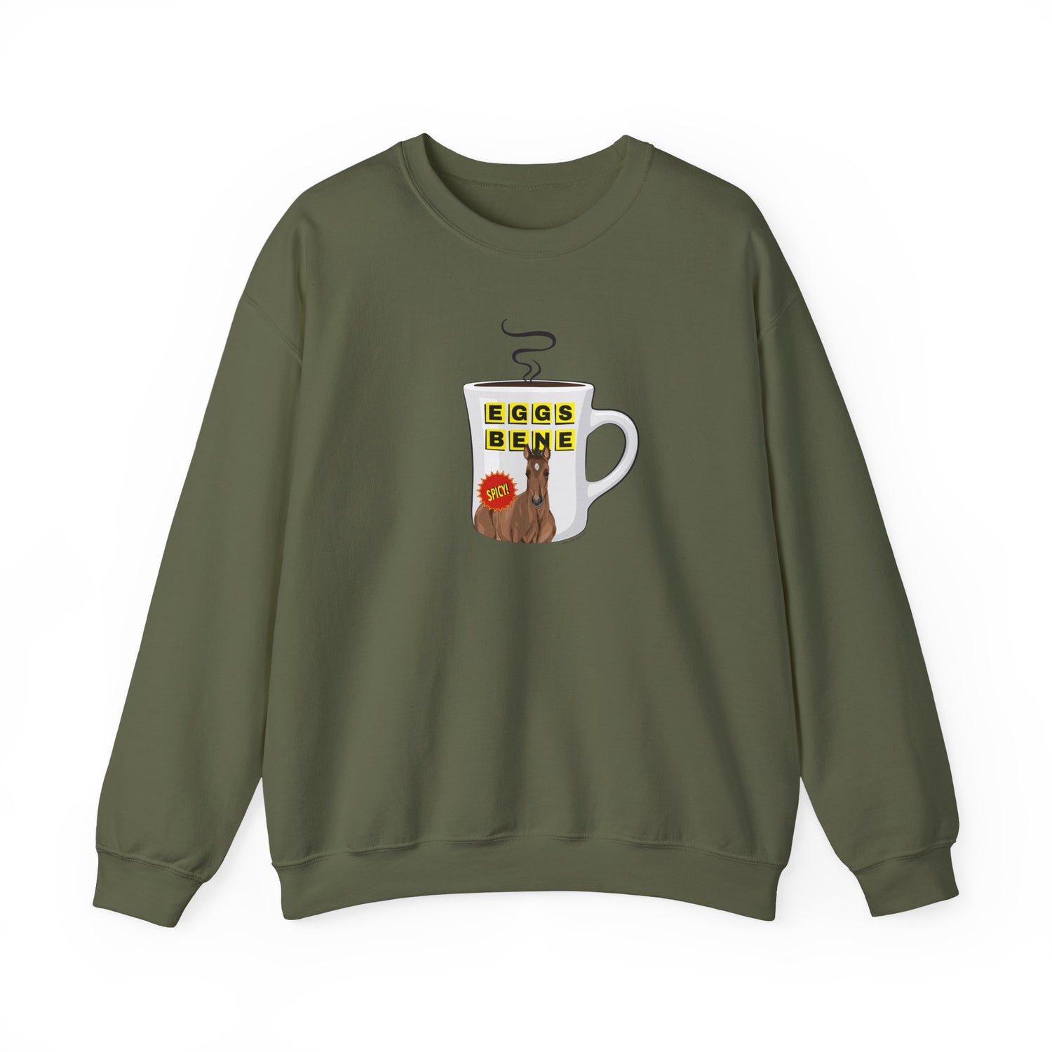 Eggs Benedict Sweatshirt by Katie Van Slyke® Military Green