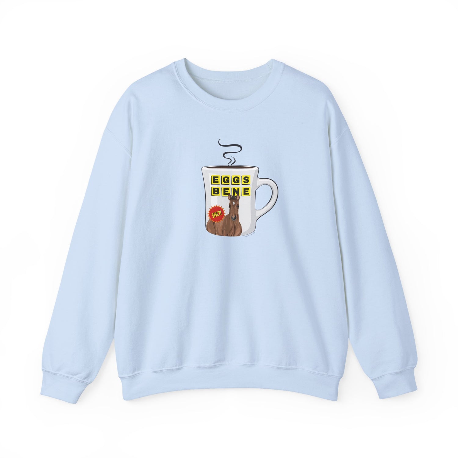 Eggs Benedict Sweatshirt by Katie Van Slyke® Light Blue