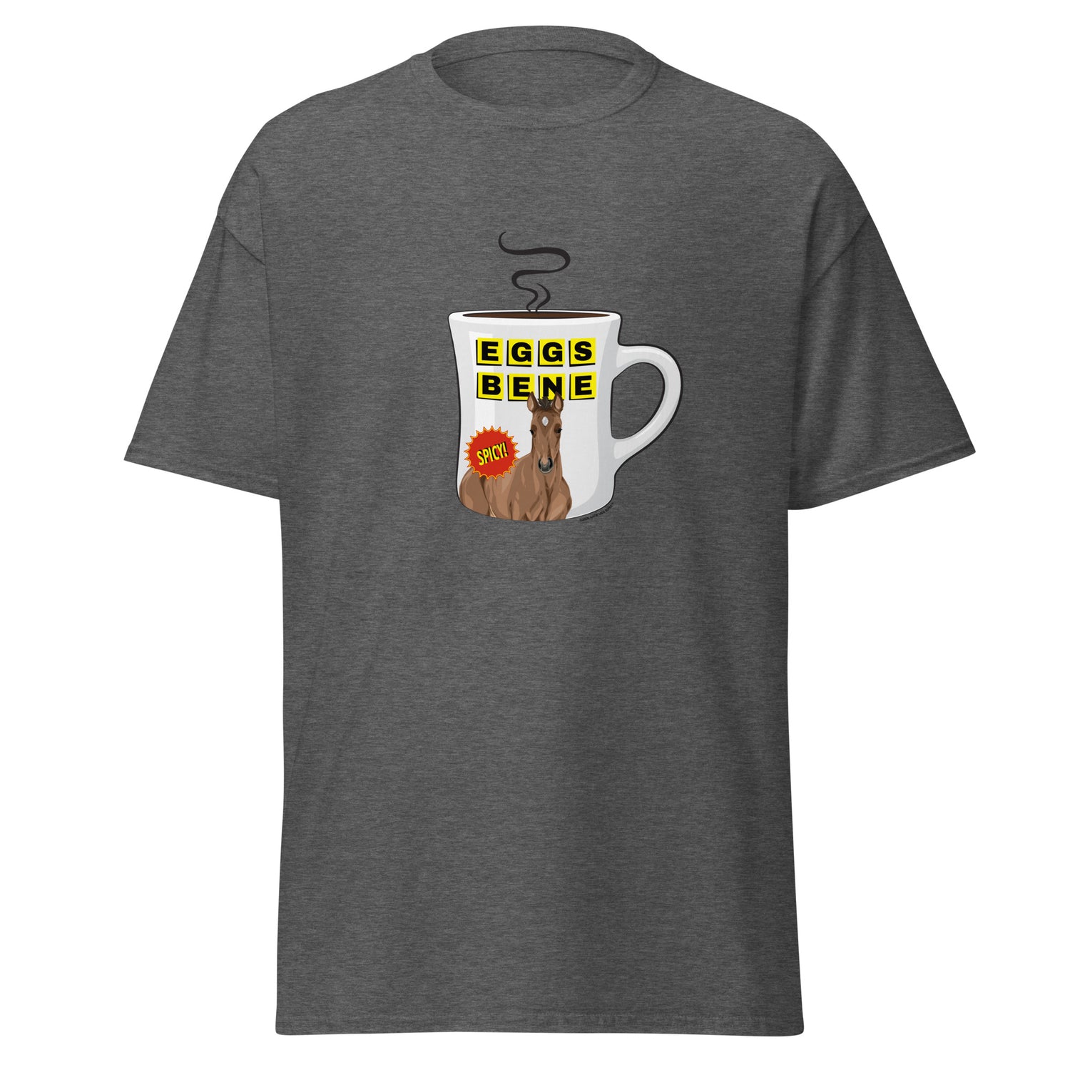 Eggs Benedict T-Shirt by Katie Van Slyke - Dark Heather