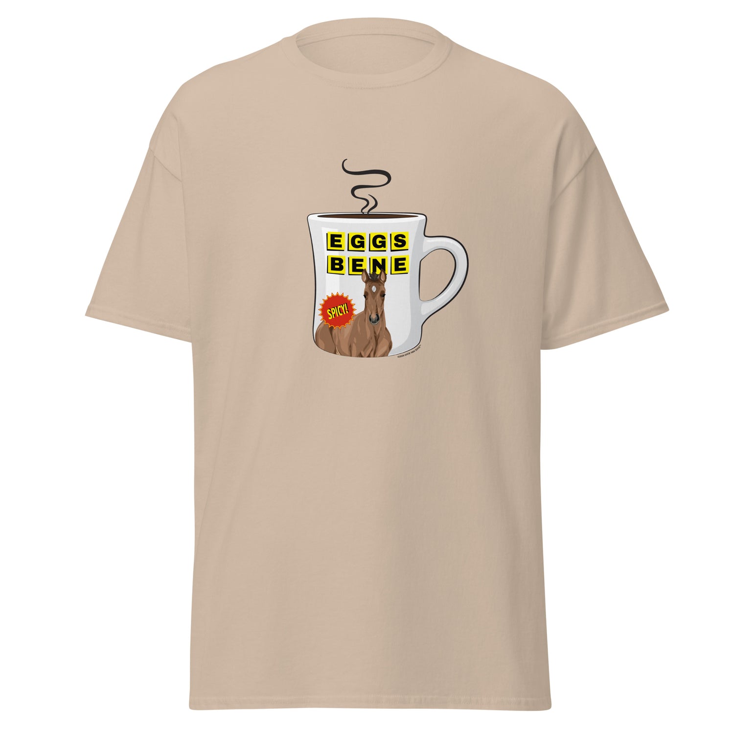 Eggs Benedict T-Shirt by Katie Van Slyke - Sand