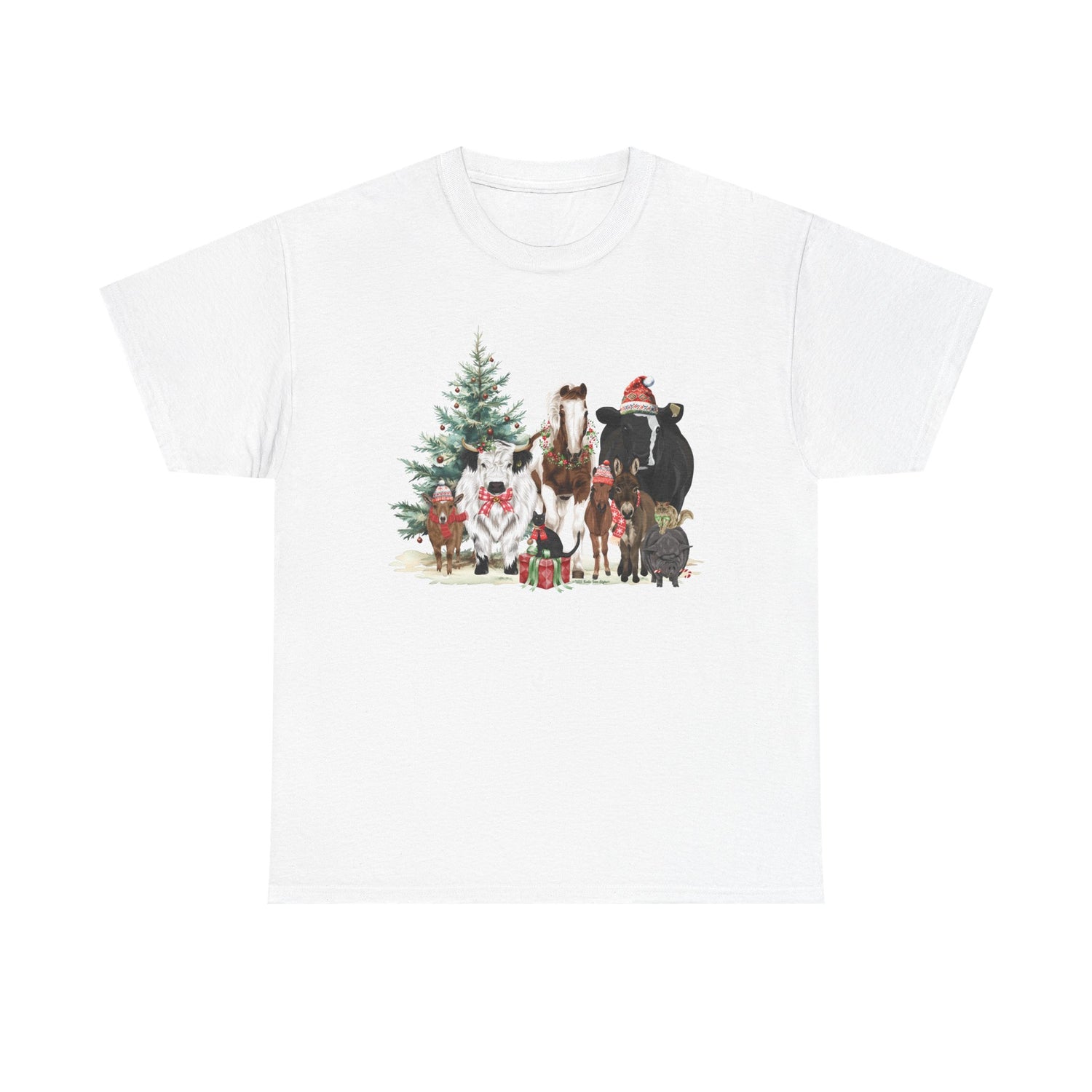 Festive Farm T-Shirt by Katie Van Slyke® White