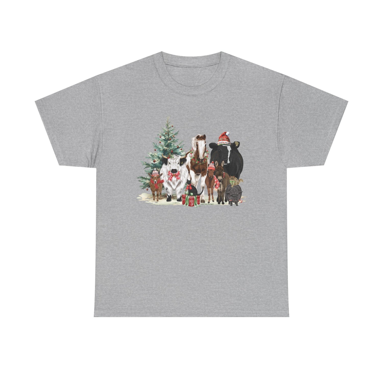 Festive Farm T-Shirt by Katie Van Slyke® sport grey